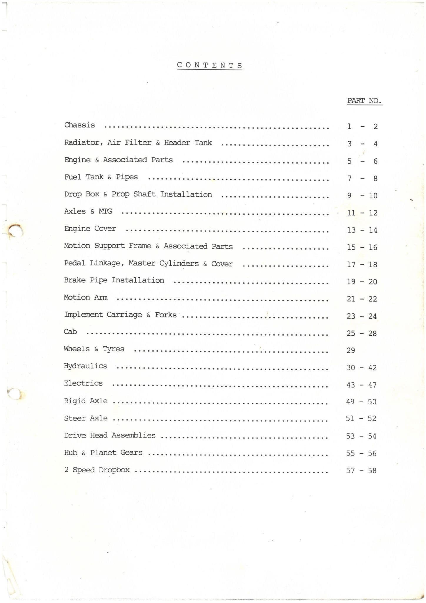 RWC Holdings Teleshift Telehandler TS304 Parts Manual - TS 304