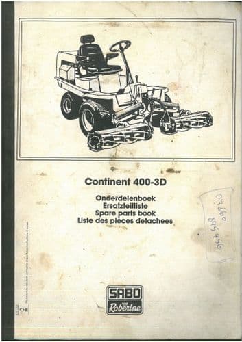 Sabo Roberine Lawn Tractor Continent 400-3D Parts Manual
