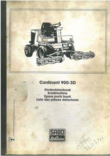 Sabo Roberine Lawn Tractor Continent 900-3D Parts Manual