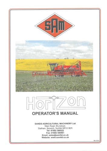 SAM Horizon Sprayer Operators Manual
