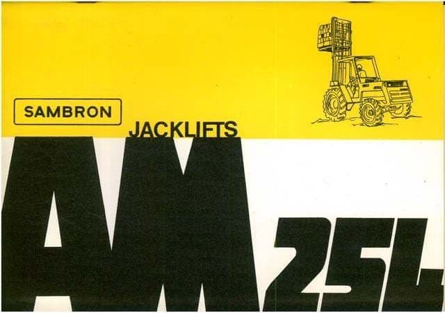 Sambron Jacklift Forklift AM254 Operators Manual with Parts List