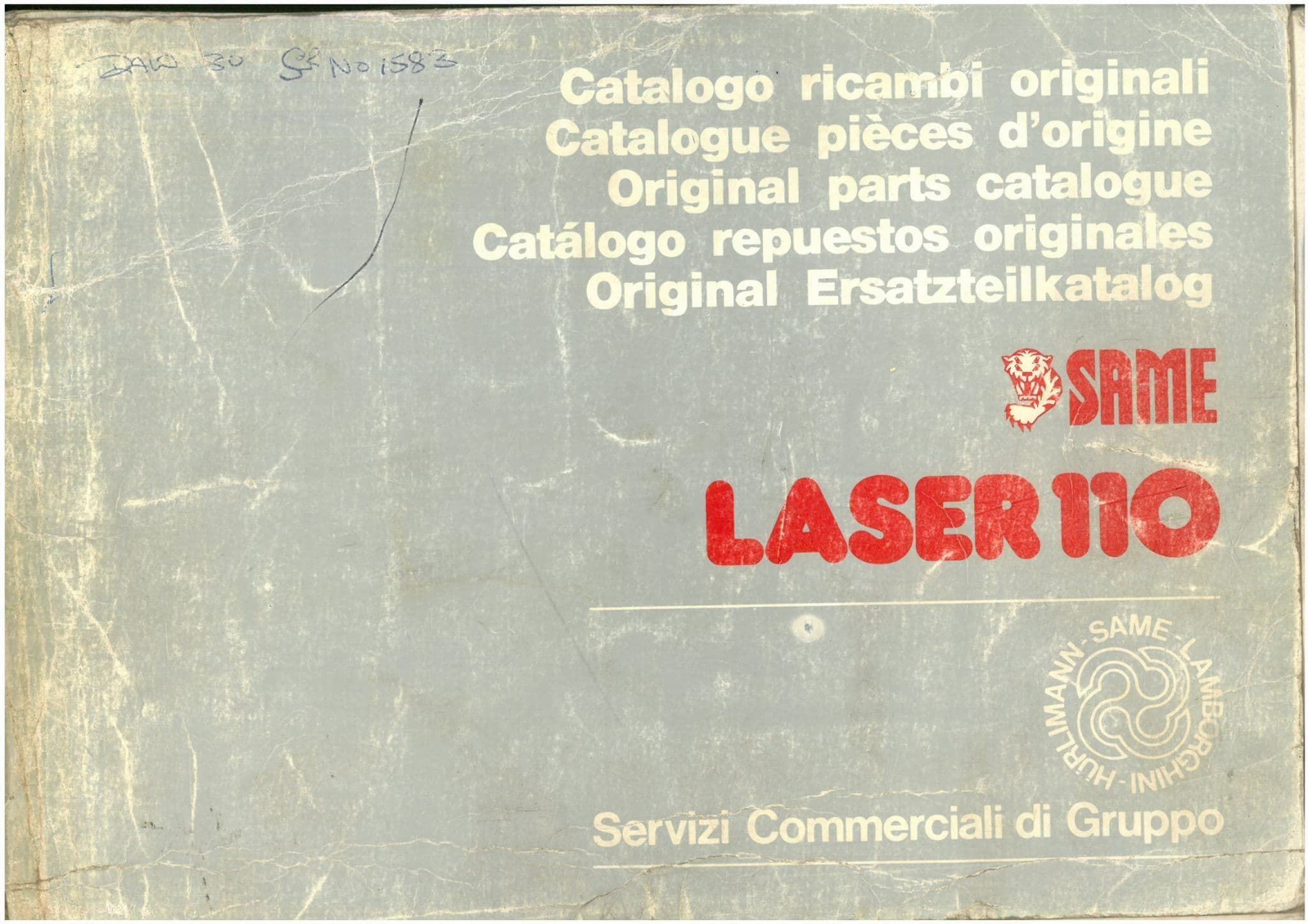 Same Tractor Laser 110 Parts Manual