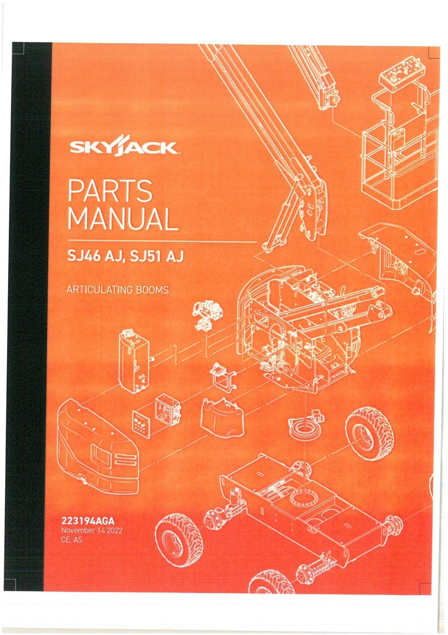 Skyjack Articulating Booms SJ46AJ SJ51AJ Parts Manual