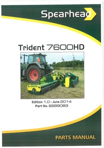 Spearhead Flail Mower Trident 7600HD Parts Manual