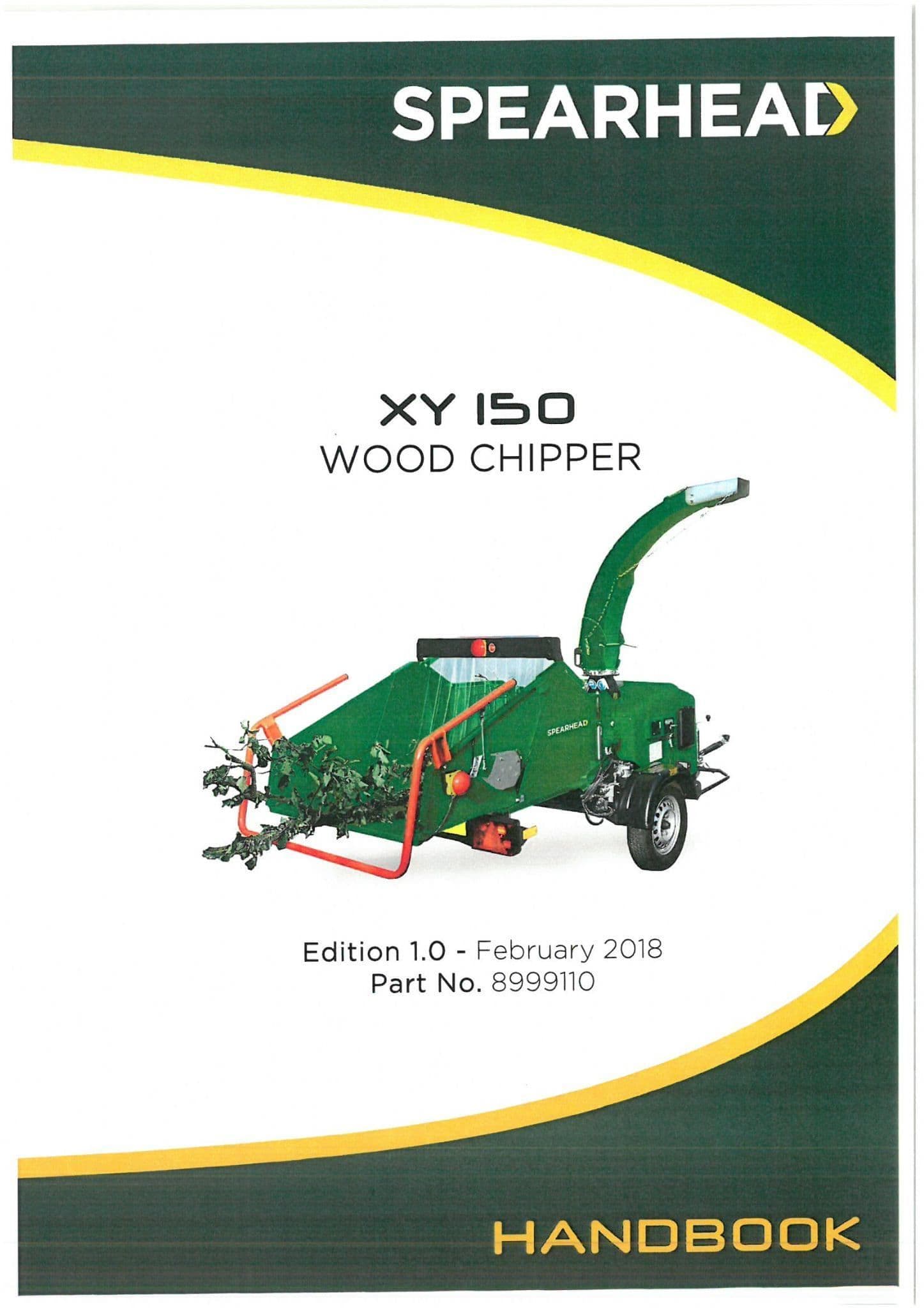 Spearhead Forestry Wood Chipper XY150 Operators Manual