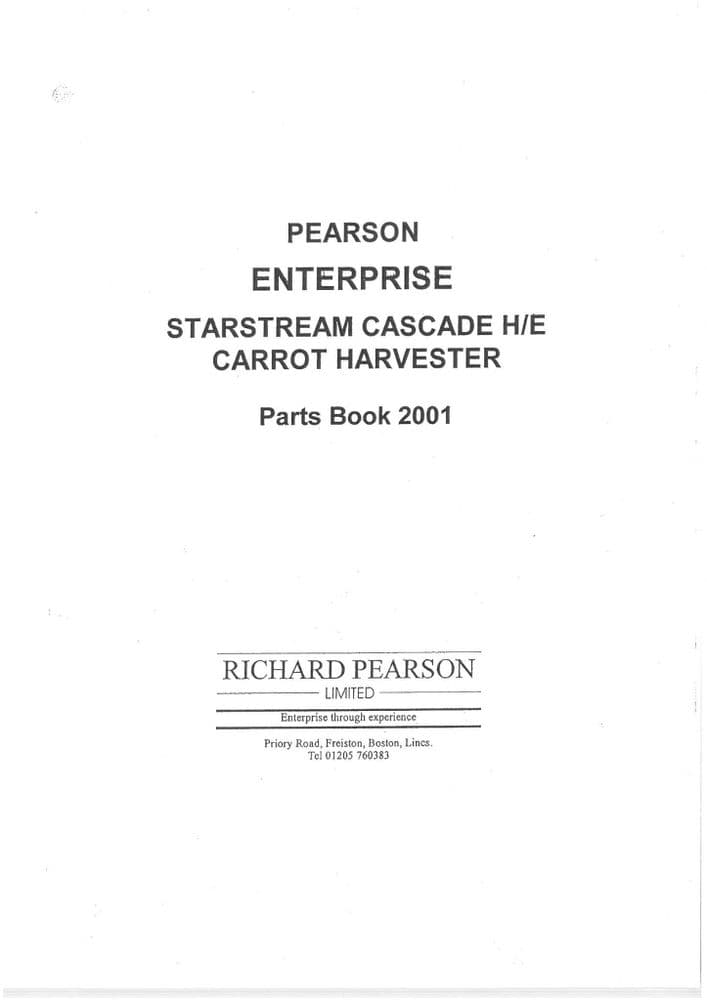 Standen Pearson Enterprise Starstream Cascade Carrot Harvester 2001