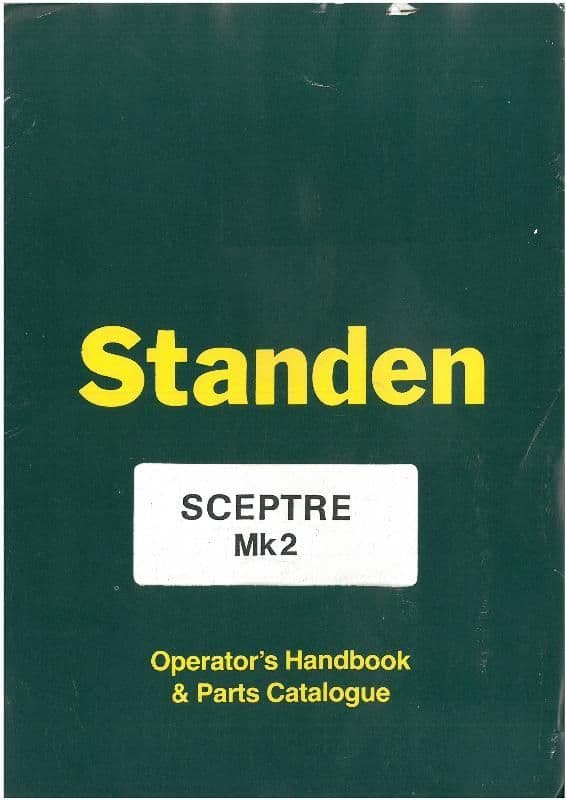 Standen Sceptre Mk2 Sugar Beet Harvester Operators Manual and Parts List