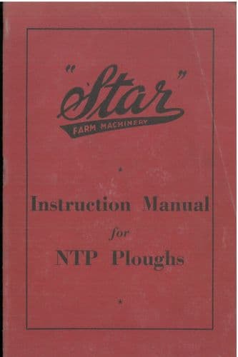 Star Farm Machinery NTP Ploughs Operators Manual