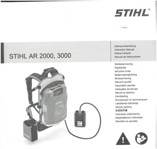 Stihl Backpack Battery AR2000 & AR3000 Operators Manual