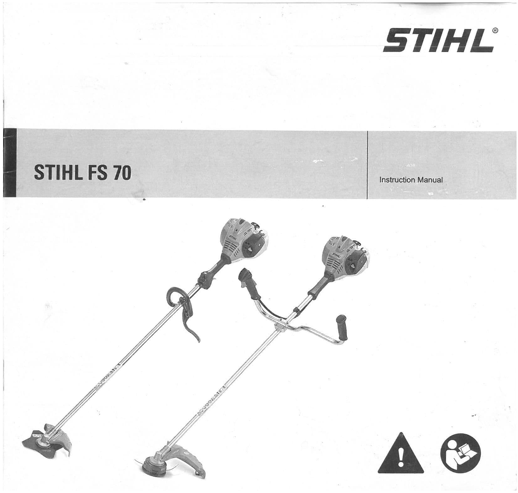 Stihl Brush Cutter Strimmer FS70 Operators Manual