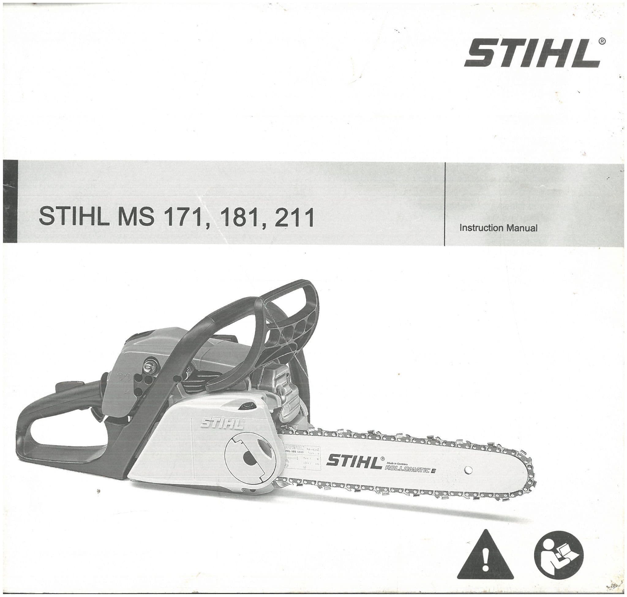 Stihl Chainsaw MS171 MS181 MS211 Operators Manual