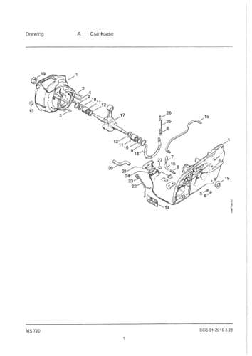 Stihl Chainsaw MS720 - 1106  Parts Manual