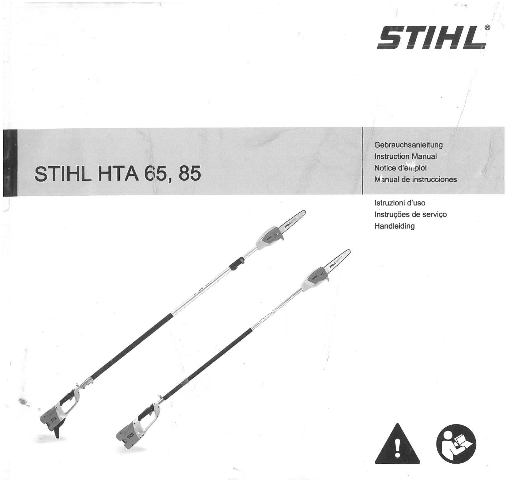 STIHL  Cordless Pole Pruner HTA65 HTA85 Operators Manual