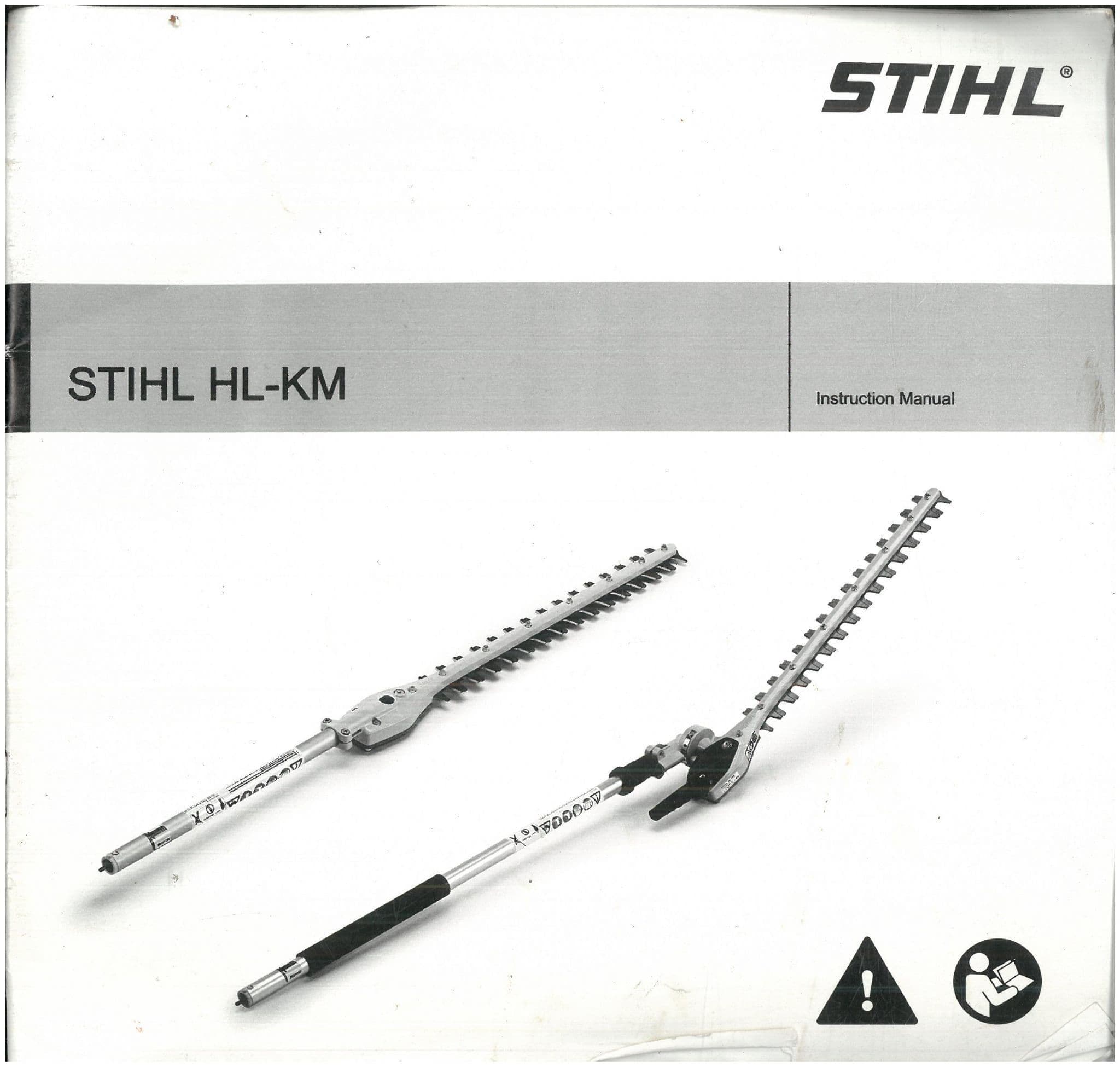 STIHL KombiTool Long-Reach Hedge Trimmer Attachment HL-KM Operators Manual