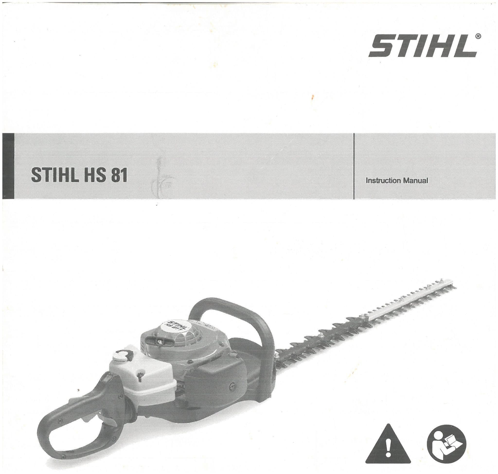 Stihl Trimmer HS81 Operators Manual