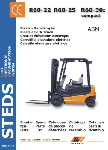Still Forklift Truck R60-22 R60-25 R60-30i Compact Parts Manual