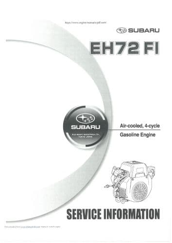 Subaru Engine EH72FI Workshop Service Manual