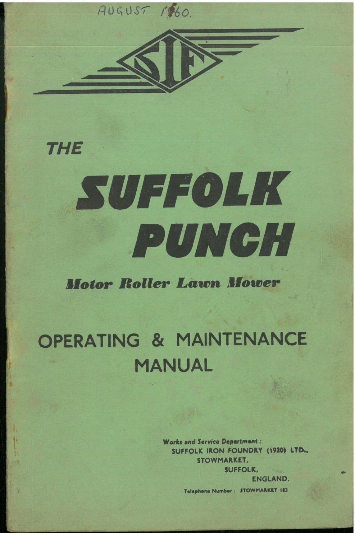 Suffolk Punch Motor Roller Lawn Mower Operators Manual Spare Parts List suffolk-punch-motor-roller-lawn-mower-operators-manual-spare-parts-list