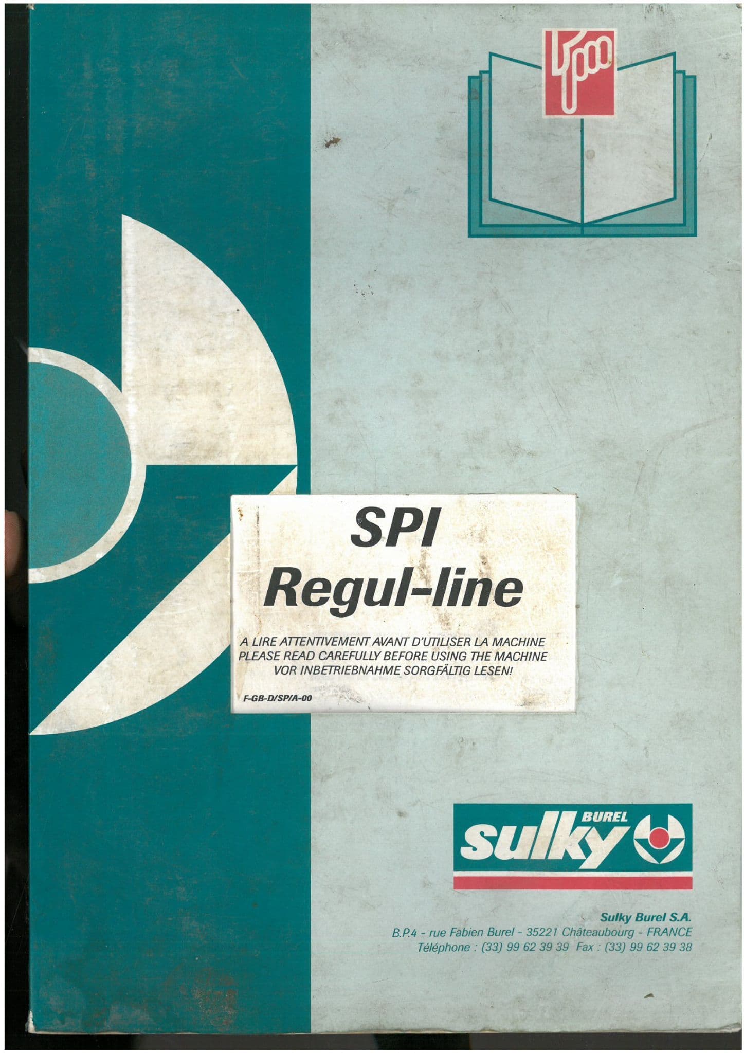 Sulky Fertiliser Spreader - Model SPI  Regul-line 3 metre, 3.5 metre & 4 metre Operators Manual