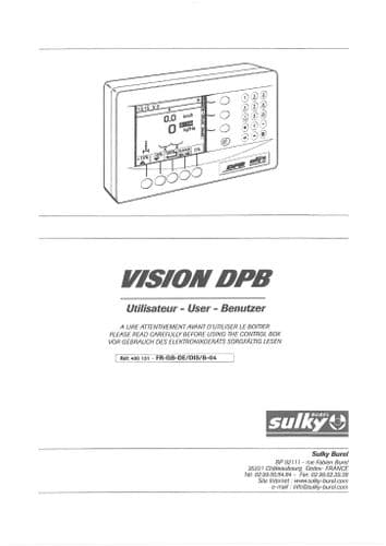 Sulky Vision DPB Operators Manual