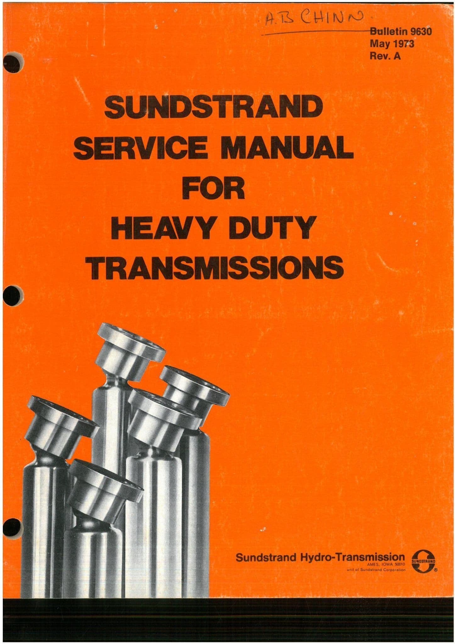 Sunderstrand Heavy Duty Transmissions Workshop Service Repair Manual