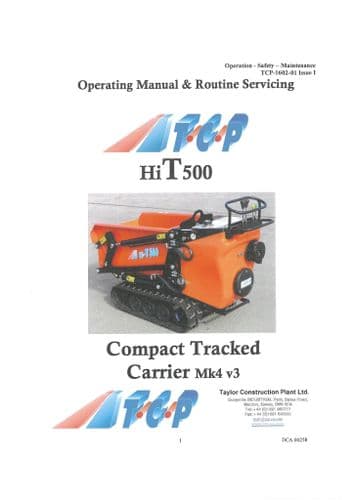 TCP Compact Tracker Carrier HiT500 Mk4 V3 Operators Manual