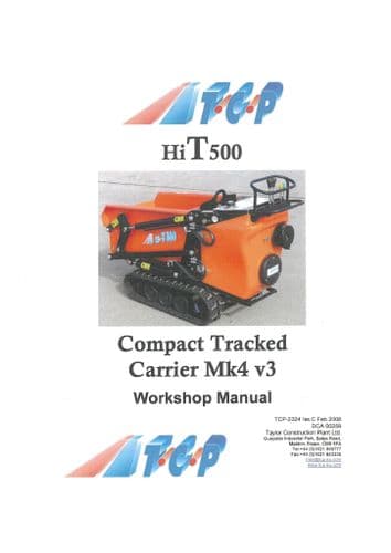 TCP Compact Tracker Carrier HiT500 Mk4 V3 Workshop Service Manual