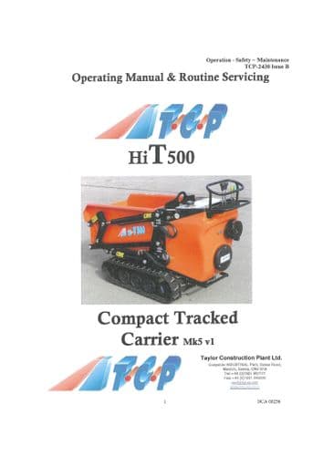 TCP Compact Tracker Carrier HiT500 Mk5 V1 Operators Manual