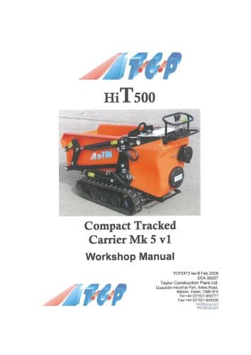 TCP Compact Tracker Carrier HiT500 Mk5 V1 Workshop Service Manual