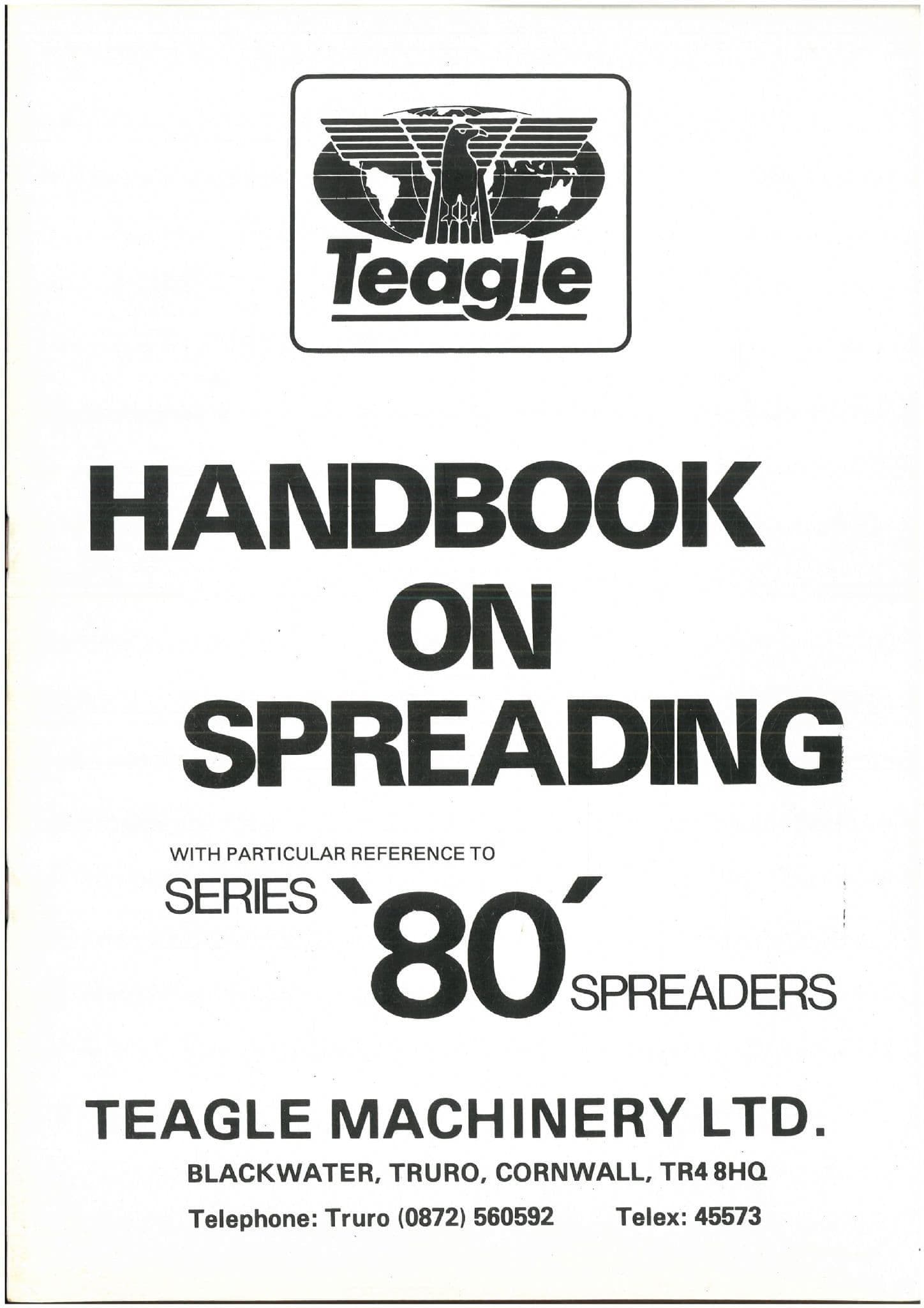 Teagle Fertiliser Spreader 80 Operators Manual