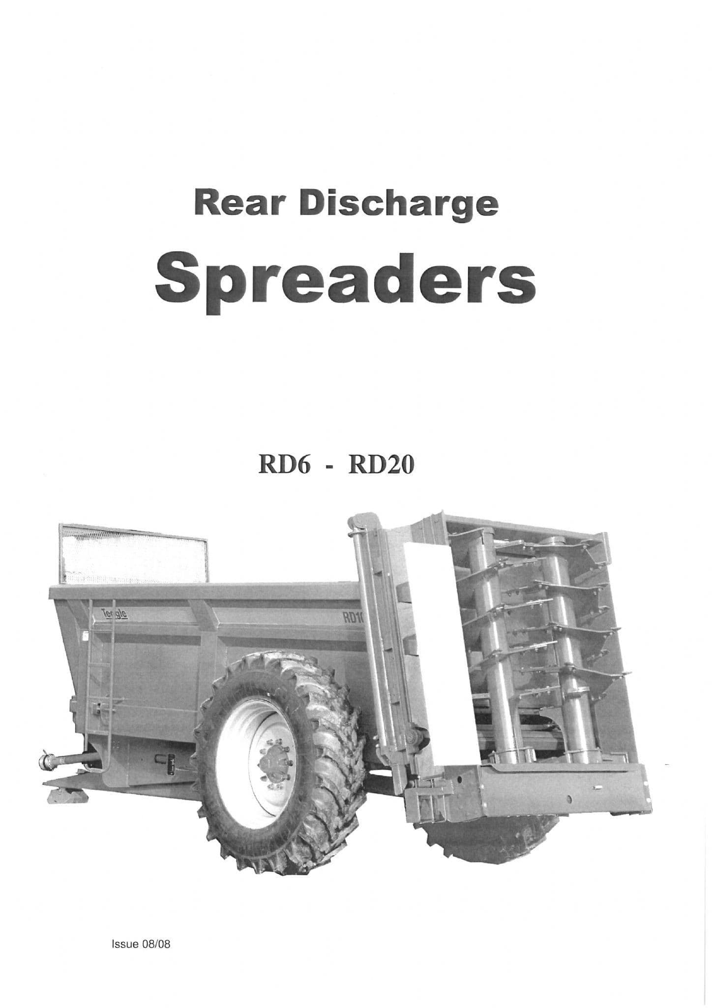 Teagle Rear Discharge Muck Spreader RD6 RD8 RD9 RD10 RD12 RD15 RD17 RD20 Operators Manual