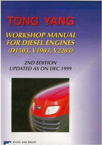 Tong Yang Moolsan - TYM Diesel Engine D1503 V1903 V2203  Workshop Service Manual
