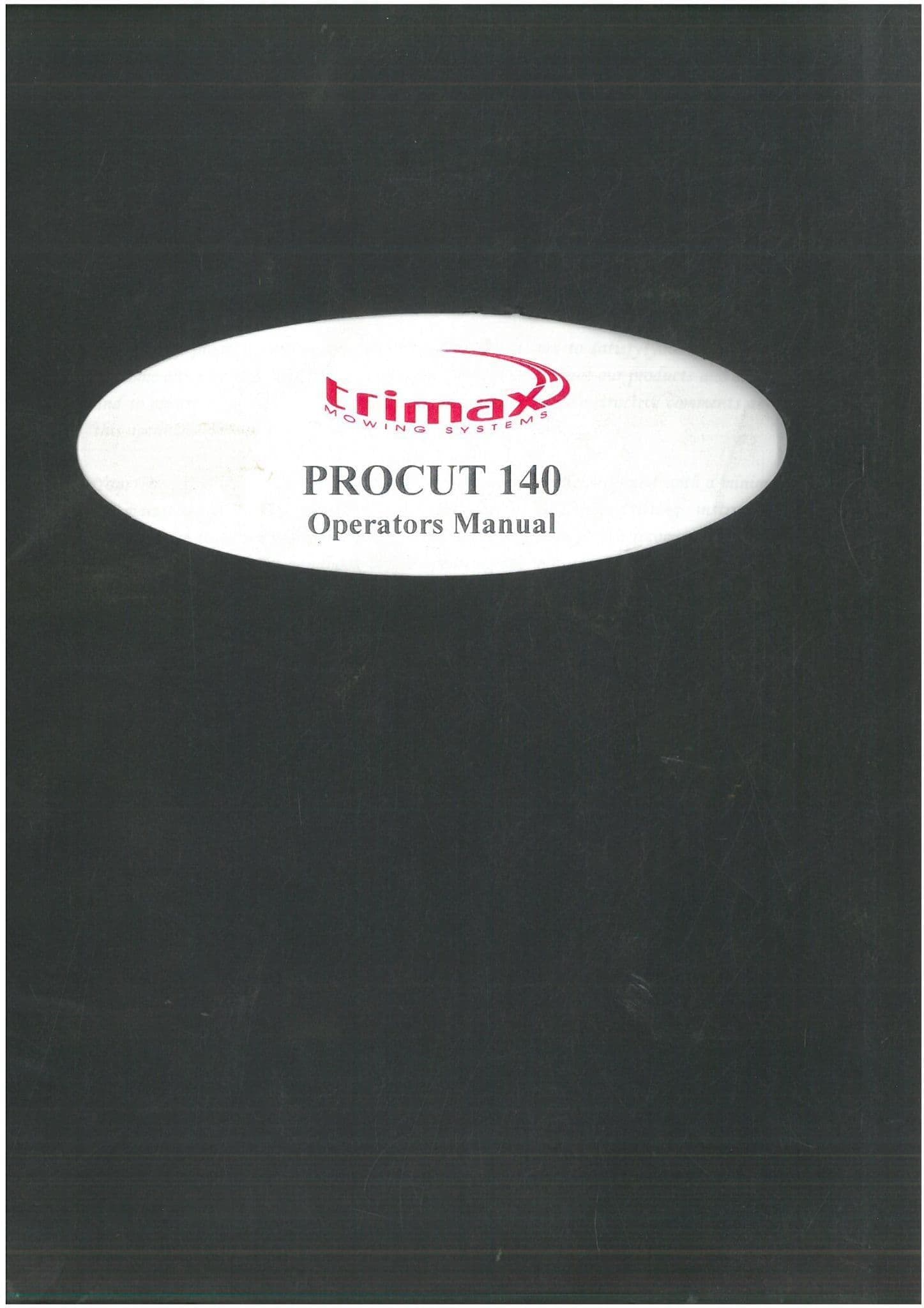 Trimax Rotary Mower Procut 140 Operators Manual