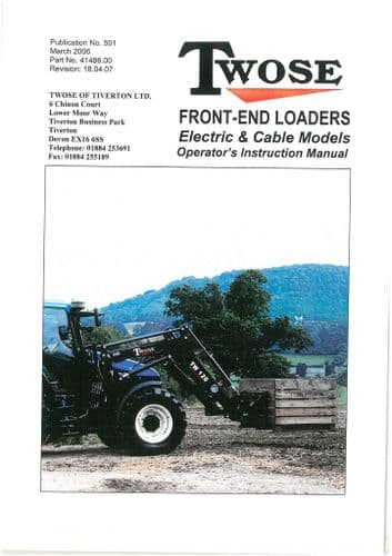 Twose Front End Loader Electric & Cable Model Operators Manual