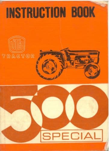 Universal UTB Tractor 500 Special Operators Manual