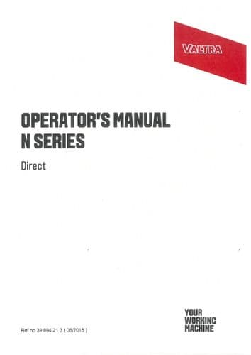 Valtra Tractor N Series N134 N154 N154E N174 Operators Manual