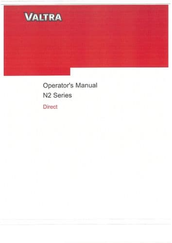 Valtra Tractor N2 Series N122D & N142D Direct Operators Manual