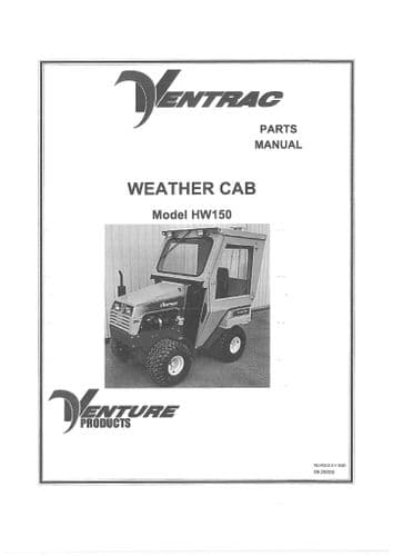 Ventrac All Weather Cab HW150 Parts Manual