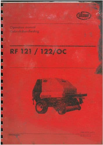 Vicon Baler RF121 & RF122 Operators Manual - RF 121 & 122 OC Opticut