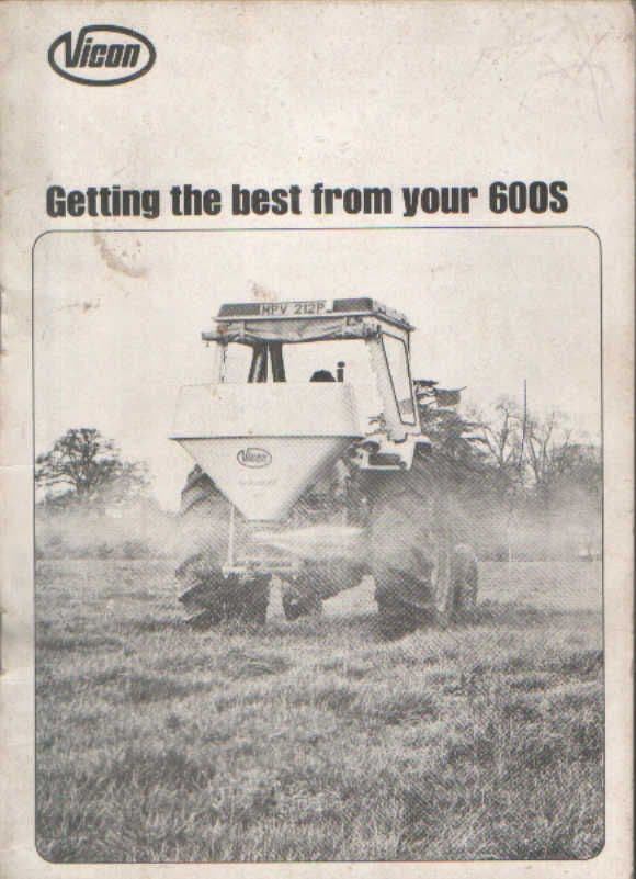 Vicon Vari Spreader 600S Operators Manual