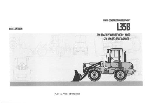 Volvo Loader L35B Parts Manual L35 B L 35B