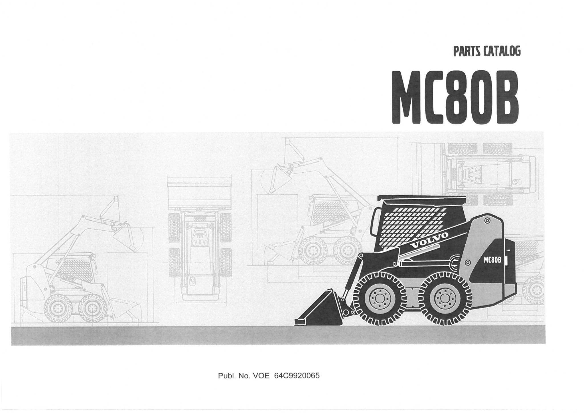 Volvo Skid MC80B Parts Manual MC80 B MC 80B