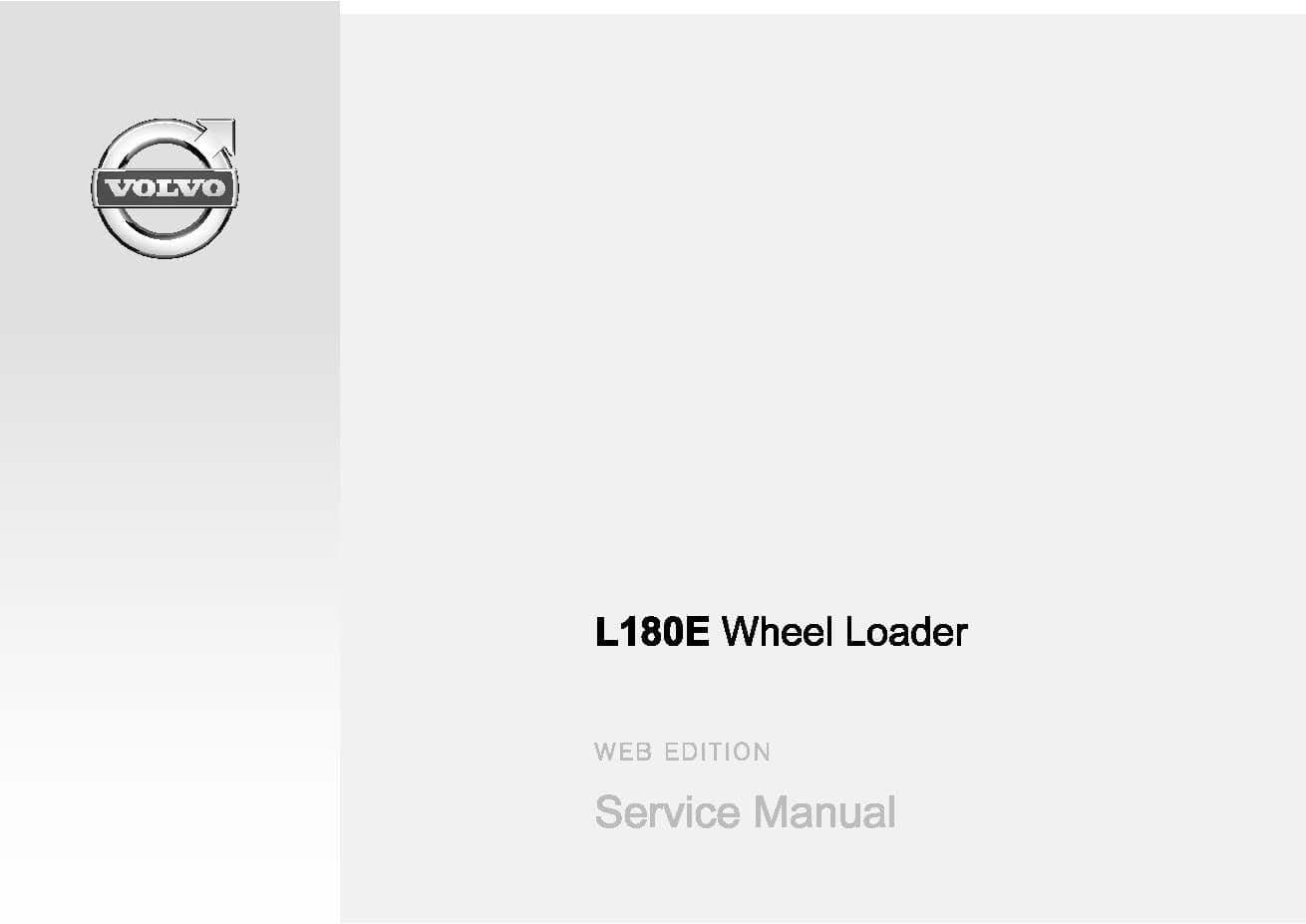 Volvo  Wheel Loader L180E  Workshop Service Manual