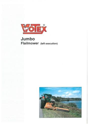Votex Flailmower Jumbo Operators Manual and Spare Parts List