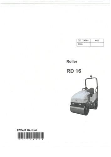 Wacker Neuson Roller RD16-90 & RD16IRH-90 Workshop Service Repair Manual