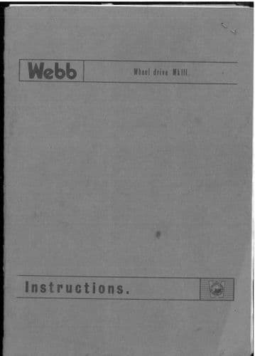 Webb Wheel Drive MkIII Operators Manual
