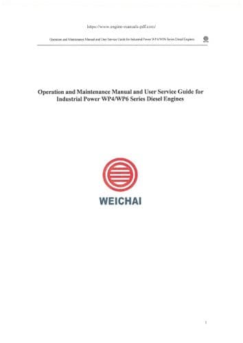 Weichai Baudouin Industrial Power Diesel Engine WP4 & WP6 Operators Manual