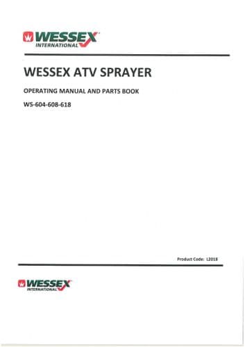 Wessex ATV Sprayer Operators Manual with Parts List