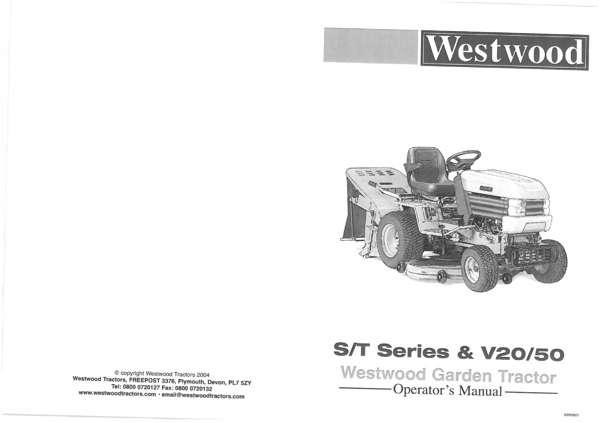 Westwood S-T Series & V2-50 Operators Manual