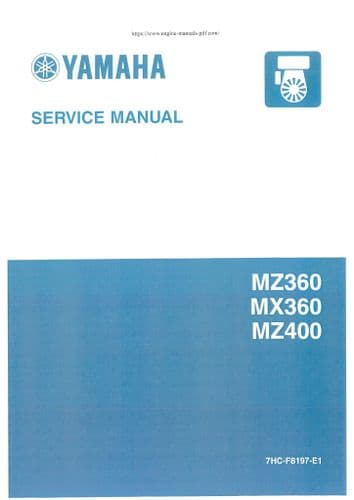 Yamaha Engine MZ360 MX360 MZ400 Workshop Service Manual